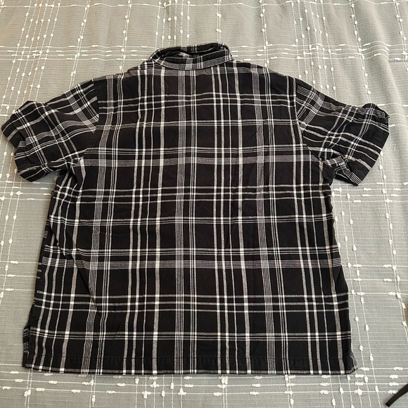 Vintage Erika & Co Black and White Plaid Shirt button up size L - Picture 5 of 5